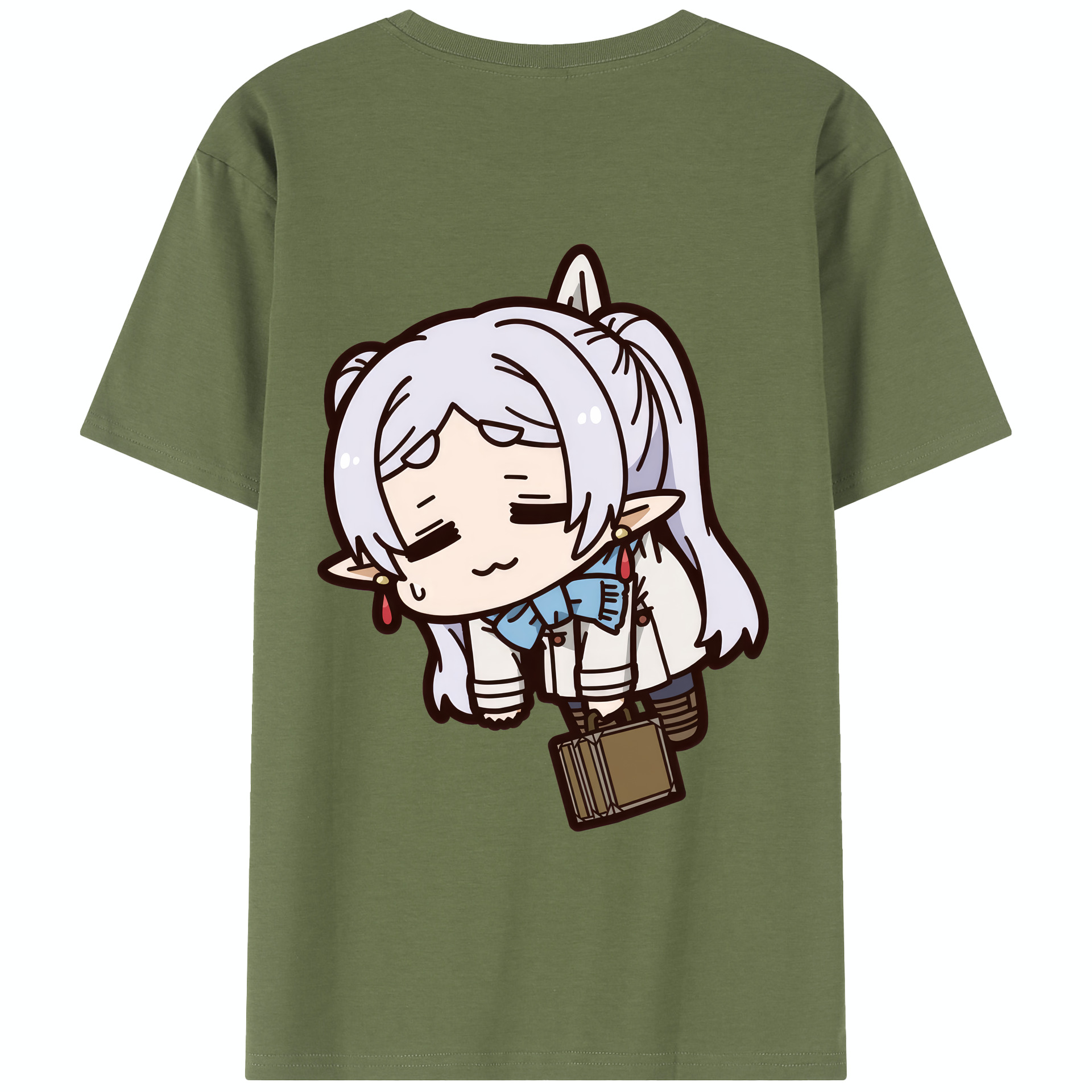 （画像用） 葬送のフリーレン Frieren 綿100％半袖Tシャツ（背面プリント）
